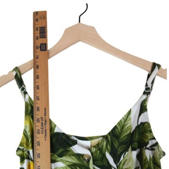 H&M Lemon Print Button Front Romper Size XS Summer Fruit Aesthetic - Picture 7 of 7